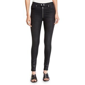 NWT Rag & Bone Baxter Coated Ashes Ankle Skinny Jeans with Exposed Zip Size 29